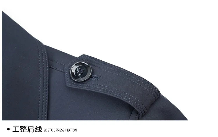 New Autumn Winter Men's Trench Coats Fashion England Style Long Jackets Men Business Casual Windbreaker Coats 2026 Men Clothing